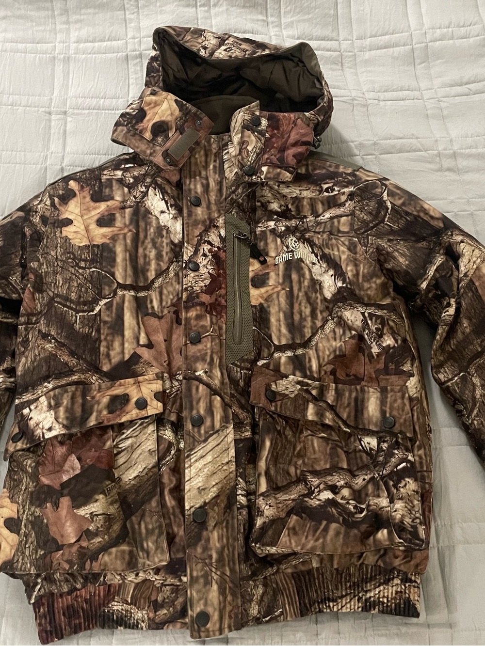Game Winner Men’s Brown Realtree-Style Camo Puffer Jacket